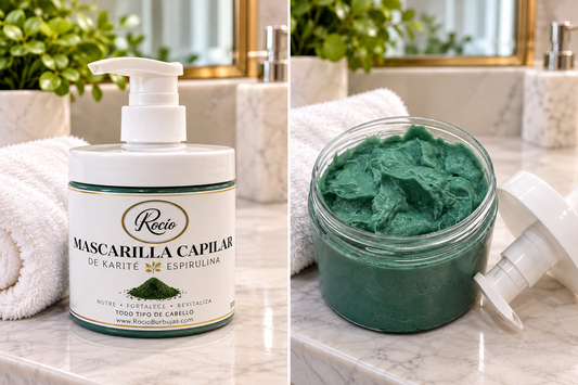 Mascarilla capilar reparadora de espirulina