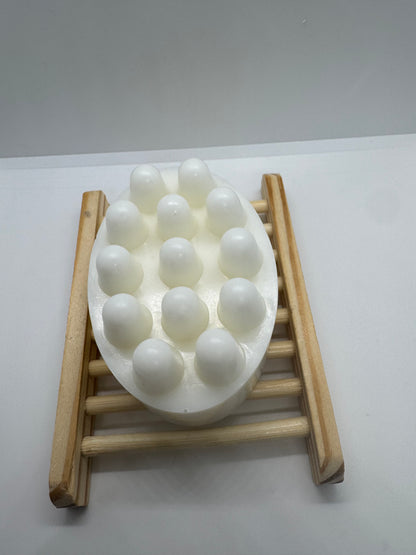 Jabón de glicerina a base leche de cabrá y leche de coco